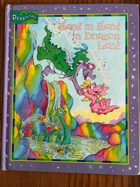 Vintage Hardcover Dragon Tales Book- Hand in Hand in Dragon Land